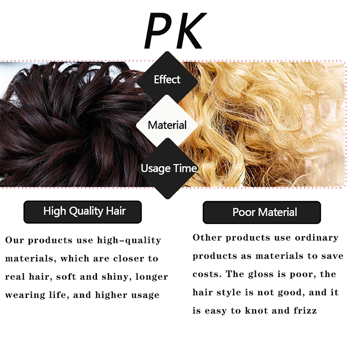 LUPU Synthetic Chignon Messy Bun Claw Clip in Hair Piece Wavy Curly Hair Bun Ponytail Extensions Scrunchie Hairpieces for Women