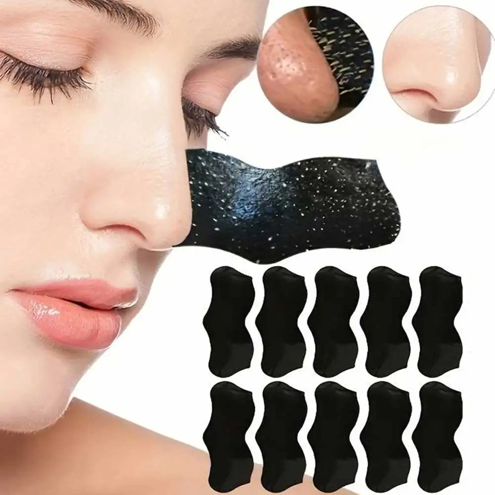 10Pcs Nose Blackhead Remover Mask Deep Cleaning Shrink Pore Acne Treatment Mask Nose Blackhead Remover Mask Health Care