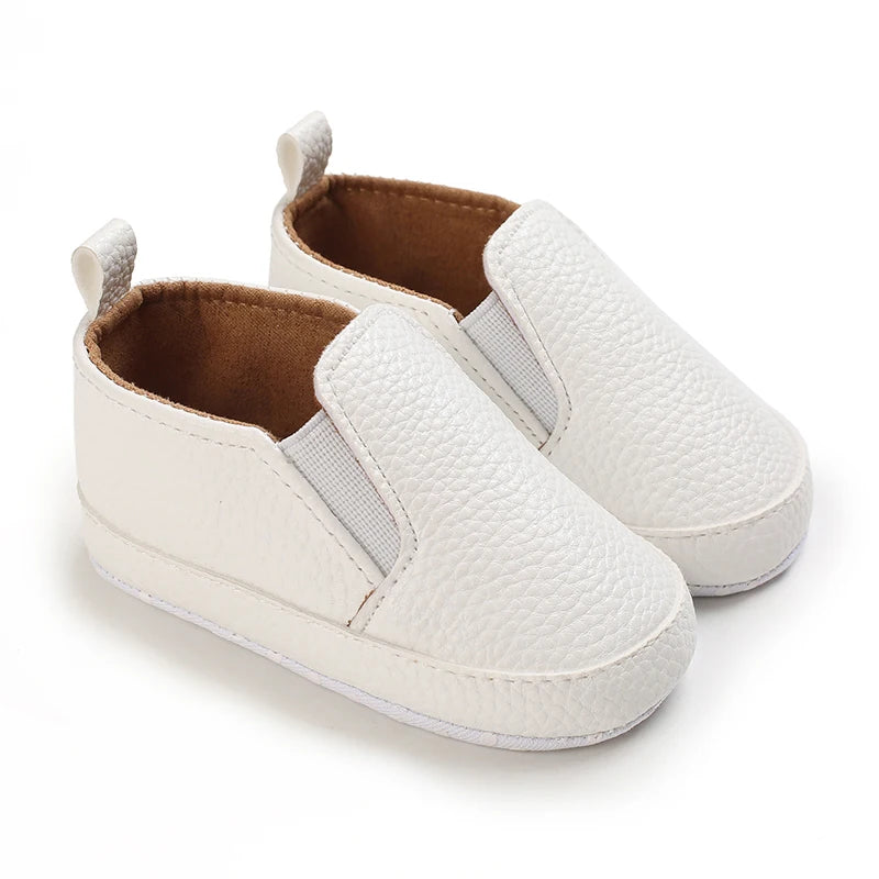 White Fashion Baby Shoes Casual Shoes For Boys And Girls Soft Bottom Baptism Shoes Sneakers For Freshmen Comfort First WalkShoes