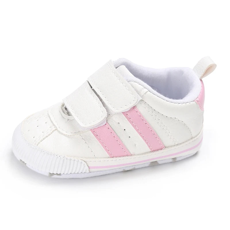 Newborn Baby Shoes Boys' and Girls' Infant Sports Shoes First Walker Classic Fashion Soft Sole Non slip Baby Walking Shoes