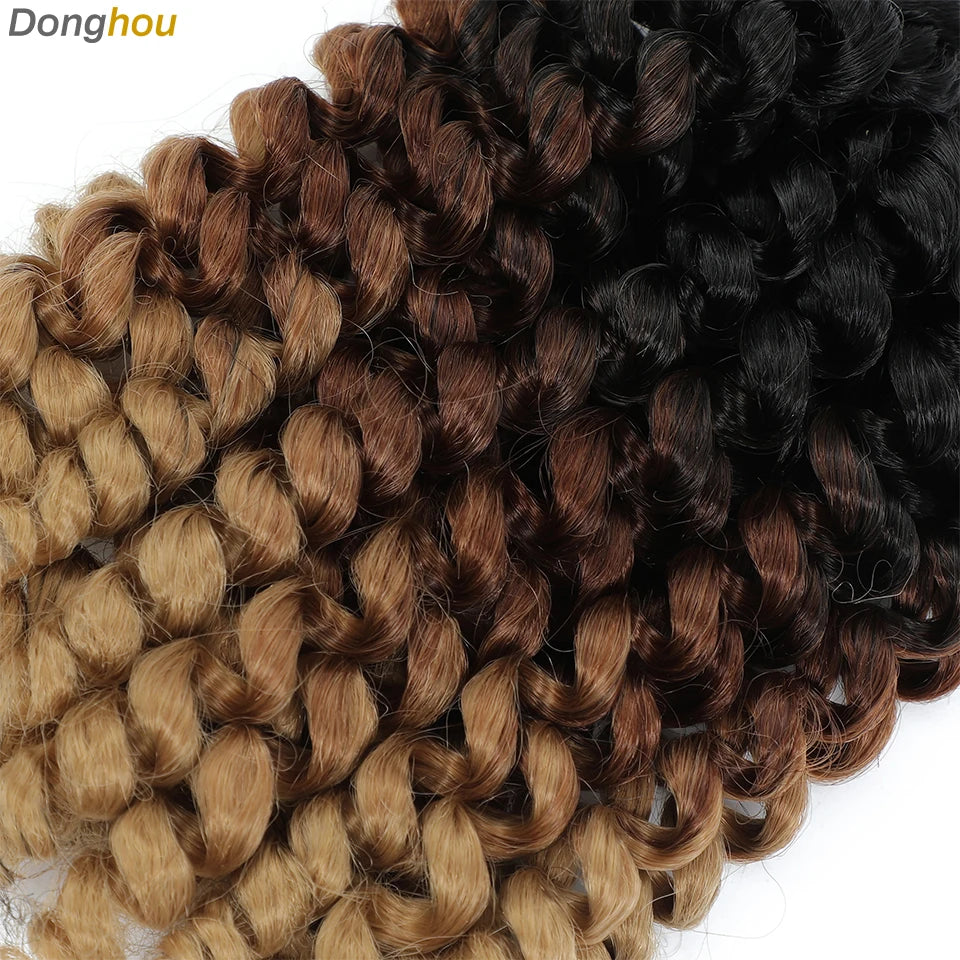 Wand Curl Crochet Braids Hair 8 Inch 1B 30 27 Bug Ringlet Twist Extensions with Jamaican Bounce Crochet Hair Crochet Curly Hair