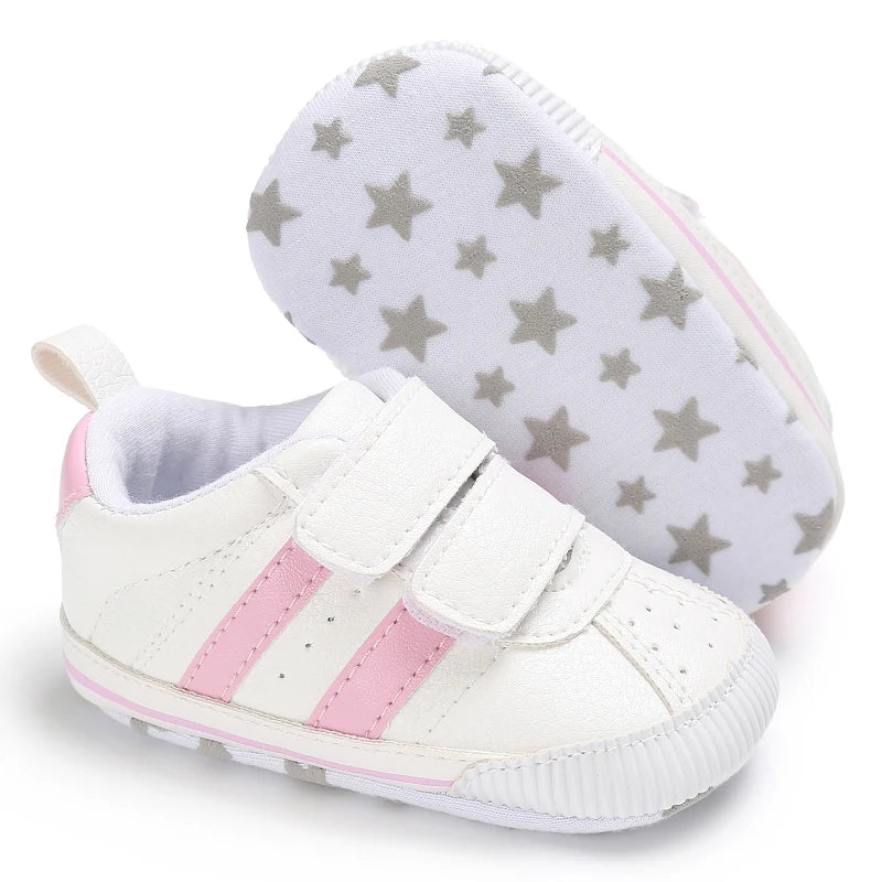 Newborn Baby Shoes Boys' and Girls' Infant Sports Shoes First Walker Classic Fashion Soft Sole Non slip Baby Walking Shoes