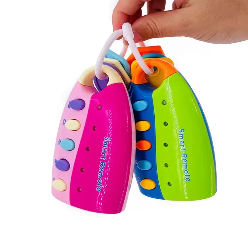 New Montessori Baby Toy Musical Cartoon Car Key Vocal Smart Remote Car Voices Music Educational Toy for Kids Toddler Infant Gift