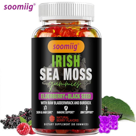 Irish Sea Moss Gummies - Helps soothe joints, promotes skin, nails, heart, improves blood sugar, lowers cholesterol