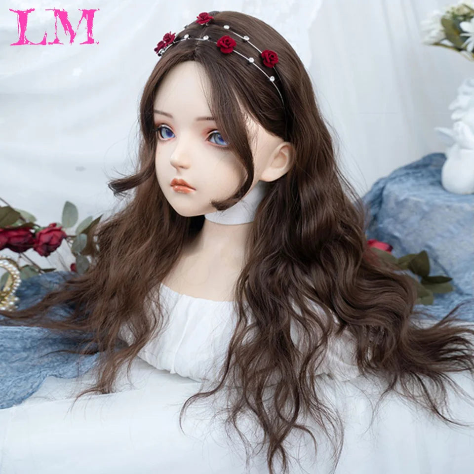 LM Straight Synthetic Lace Front Wig For Women 38 Inch Long Ombre Brown Red Blonde Hightlight Lace Frontal Wigs Cosplay Wig