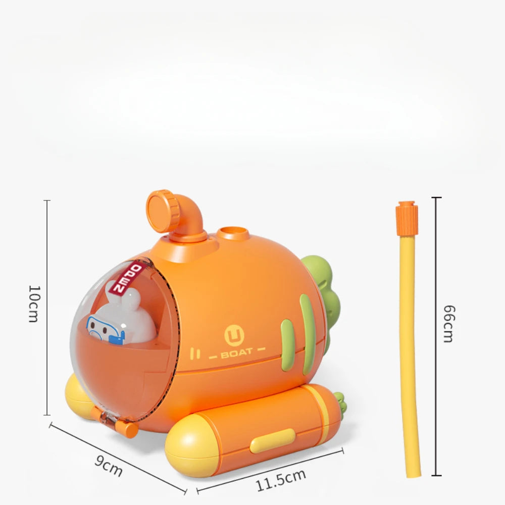 Summer children's bathing water play electric submarine shower electric toy swimming pool baby pool toy