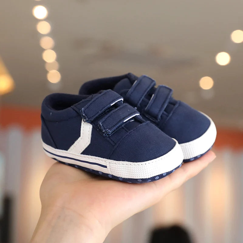 0-18M Newborn Baby Shoes Boy Girl Classical Sport Soft Sole PU Leather Multi-Color First Walker Casual Sneakers Baptism Shoes