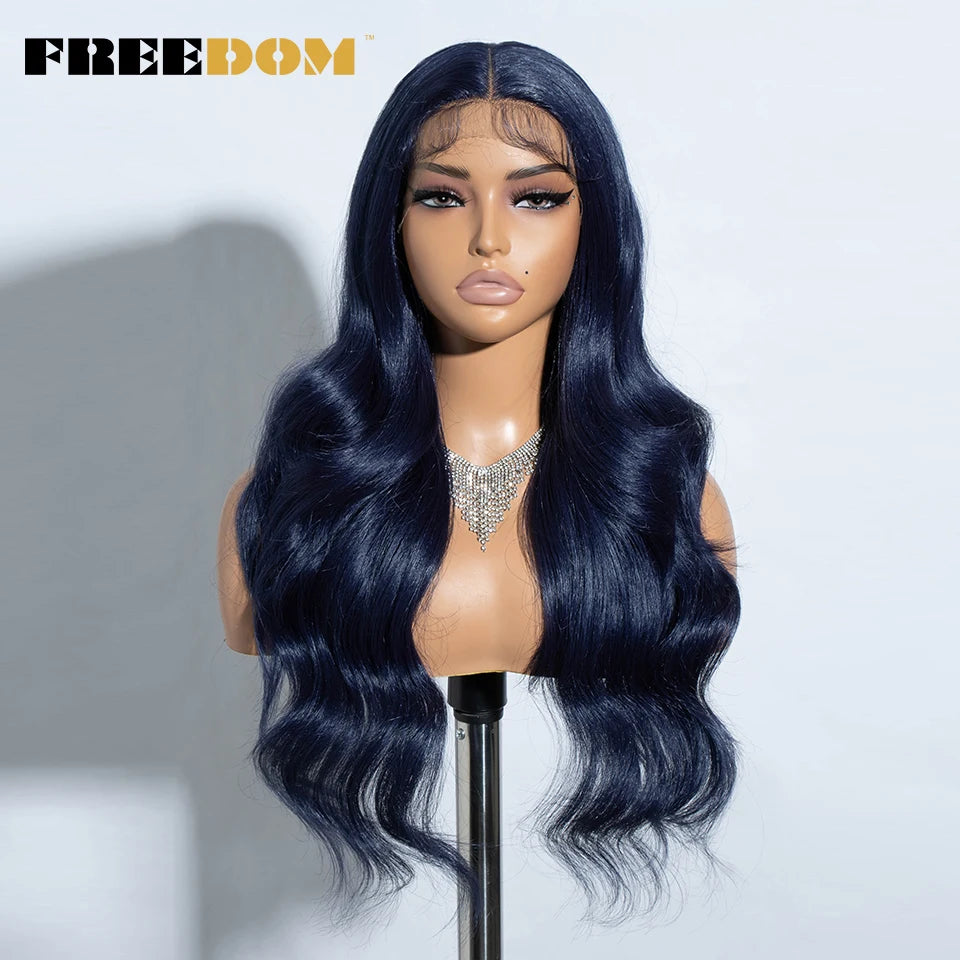 FREEDOM Synthetic Lace Front Wigs For Women  26“ Highlight Honey Brown Body Wave Wig Ombre Blonde Lace Wig Synthetic Cosplay Wig