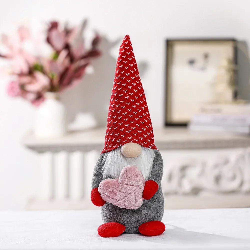 Faceless Gnome Plush Doll Hand-held Confession Letter Valentine's Day Gifts Home Desktop Ornaments Wedding Party Decoration