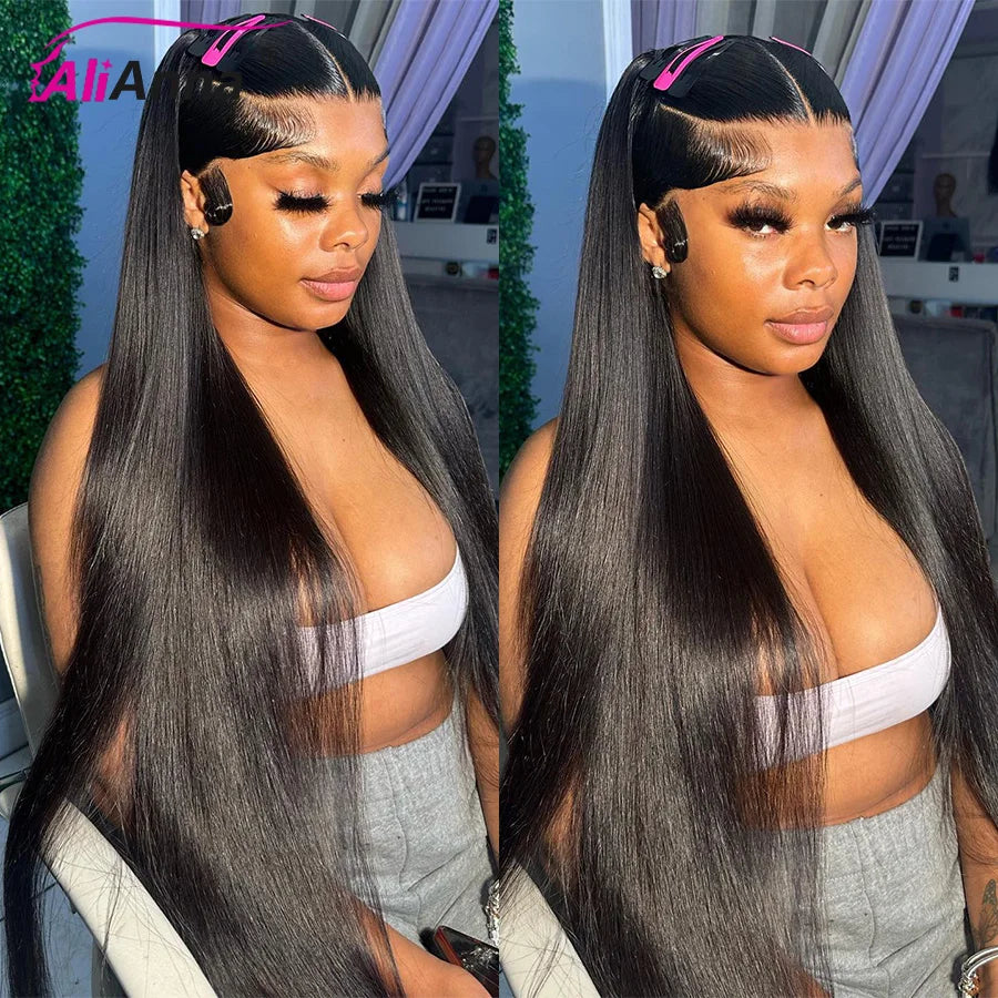 100% Real HD Lace Wig 13x6 Human Hair Lace Frontal Wig 30 Inch Straight Human Hair Wigs Brazilian 13X4 Lace Front Human Hair Wig