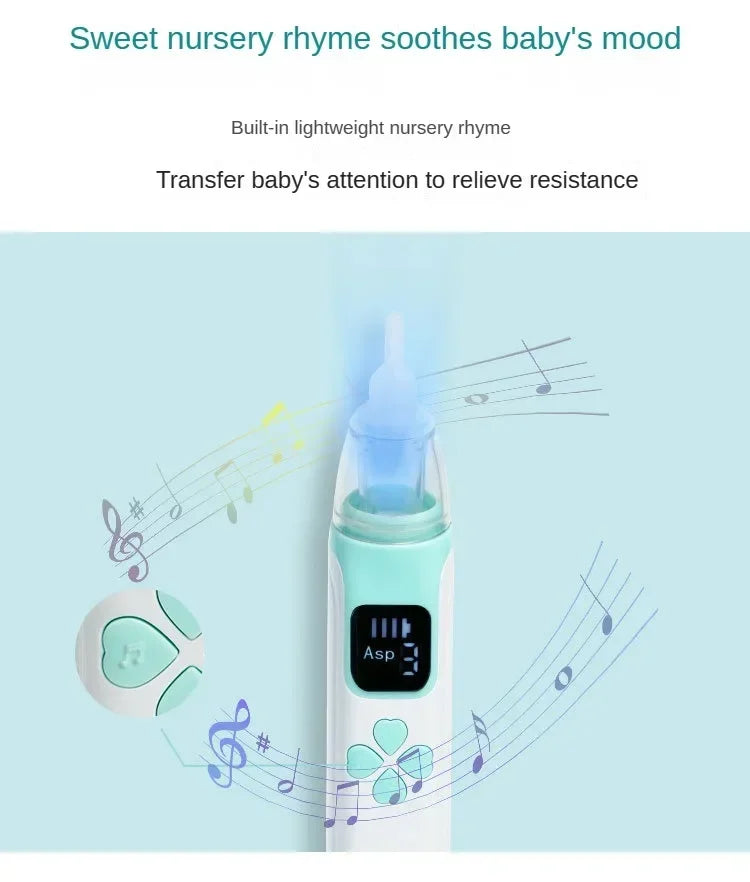 3-in-1 Electric Nasal Aspirator Baby Absorber Equipment Silent Utensils Obstruction Rhinitis Cleaner New Born Items Care Tool