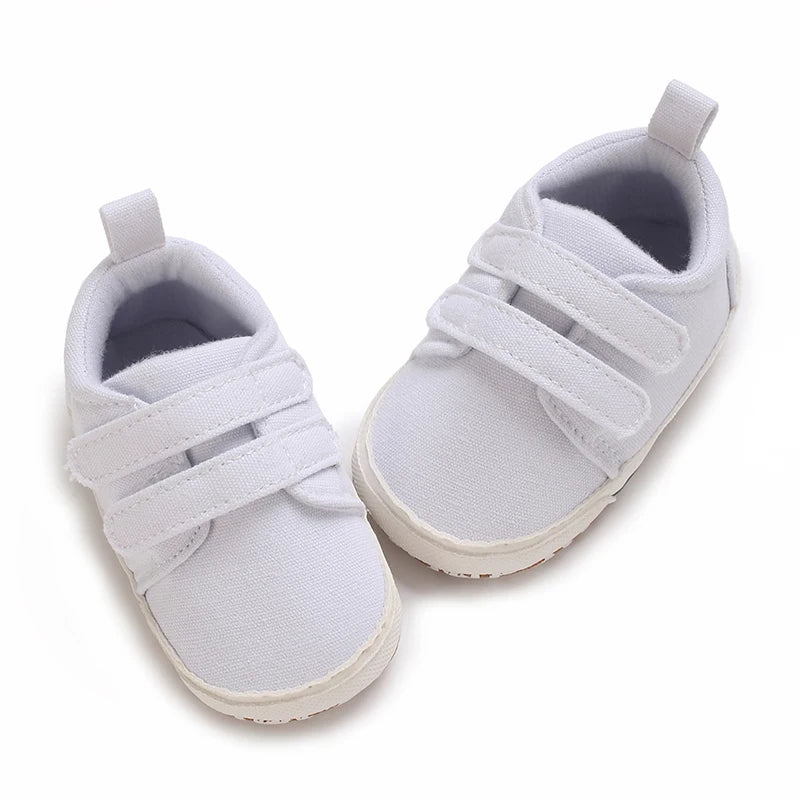 0-18M Newborn Baby Shoes Boy Girl Classical Sport Soft Sole PU Leather Multi-Color First Walker Casual Sneakers Baptism Shoes