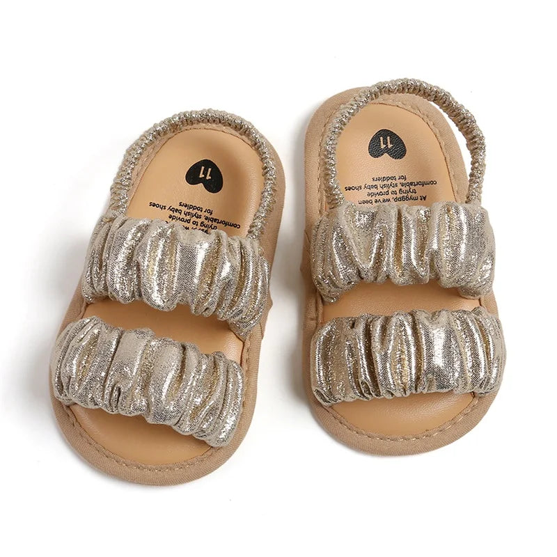 Infant Baby Girls Sandals Cute Anti-Slip Soft Sole Princess Shoes Beach Slipper Toddler First Walkers Shoes