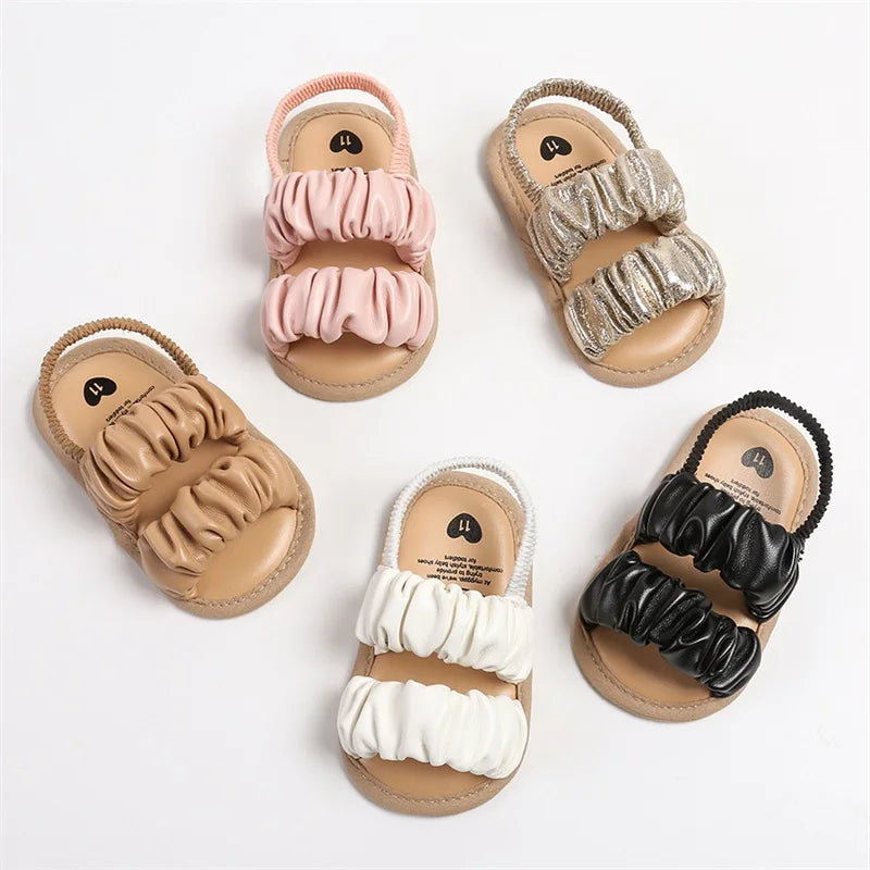 Infant Baby Girls Sandals Cute Anti-Slip Soft Sole Princess Shoes Beach Slipper Toddler First Walkers Shoes