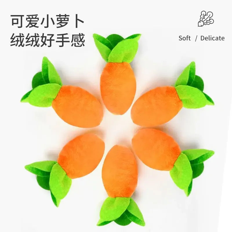 Baby Plush Pull Out Carrot Interaction Toys Cotton Montessori Radish Game Recognizing Educational Toys for Children 0-3y Gift