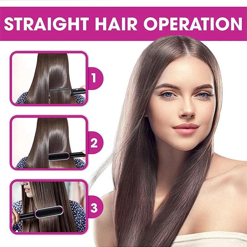 Electric Hot Comb Multifunctional Straight Hair Straightener Comb Negative Ion Anti-Scalding Styling Tool Straightening Brush