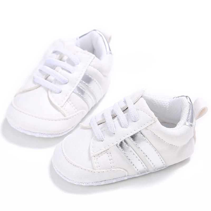 Newborn Baby Shoes Boys' and Girls' Infant Sports Shoes First Walker Classic Fashion Soft Sole Non slip Baby Walking Shoes