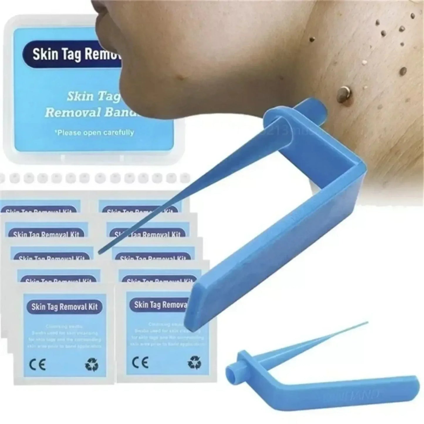 Skin Tag Removal Kit Skin Mole Wart Remover Micro Face Care Treatment Tools Set with Cleansing Swabs Beauty & Health Skincare