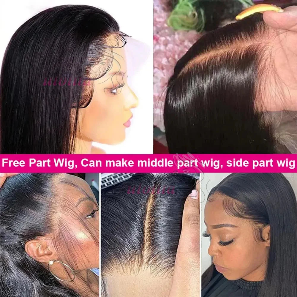 Full Lace Wigs Human Hair Pre Plucked Peruvian Remy Hair Wigs For Women Bone Straight Human Hair Wigs HD Transparent Lace Wigs