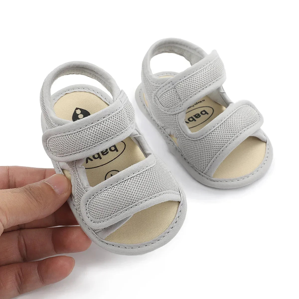 0-18 M Summer Unisex Toddler Sandals Baby Girl Shoes Solid Color Net Cloth Breathable Boys Baby Sandals Infant Girls Sandals