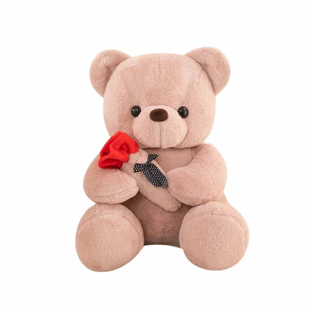 25cm Kawaii Teddy Bear for Valentines Day Gift Teddy Bears Stuffed Animal Rose Bear Doll Valentine's Day Gift for Girlfriend