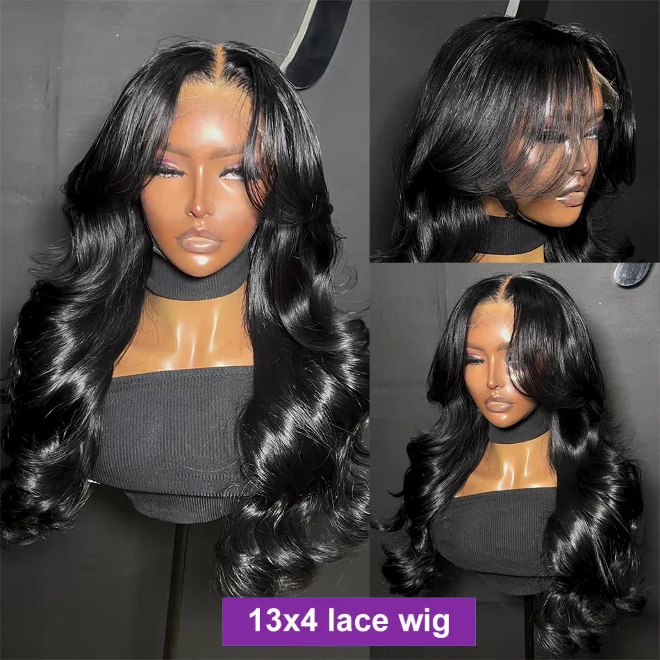 360 Full HD Lace Frontal Wig 180% 13x6 Body Wave Lace Front Wig Peruvian Human Hair Wigs For Black Women 34 36In 13x4 Lace Wig