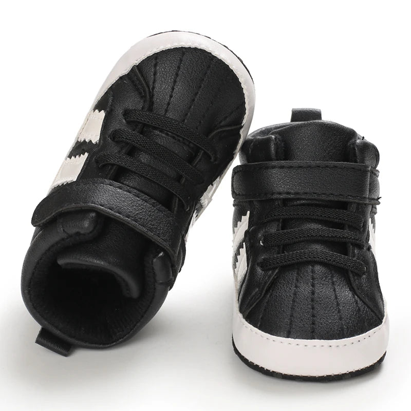 New 0-18M Baby Shoes Boy Newborn Infant Toddler Casual Comfor Cotton Sole Anti-slip PU Leather First Walkers Crawl Crib Shoes