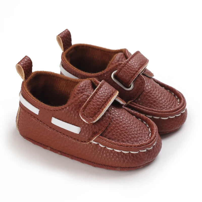 Newborn Baby Prewalker Girls Boys Casual Shoes Leather Non-Slip Soft-Sole Infant Toddler First Walkers 0-18M Baptism