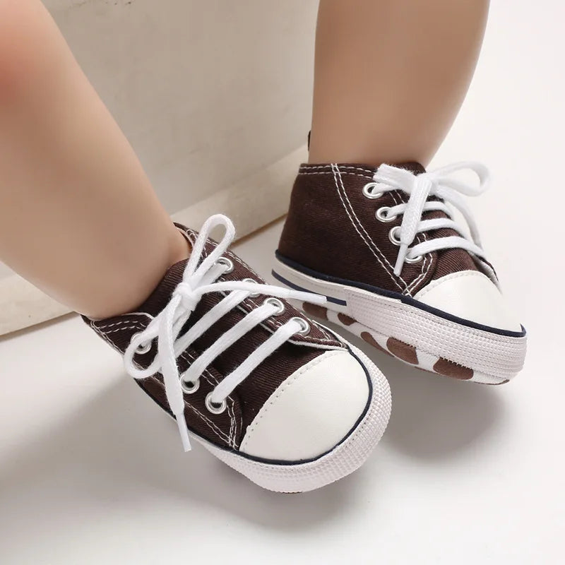 Baby Canvas Classic Sneakers Newborn Print Star Sports Baby Boys Girls First Walkers Shoes Infant Toddler Anti-slip Baby Shoes