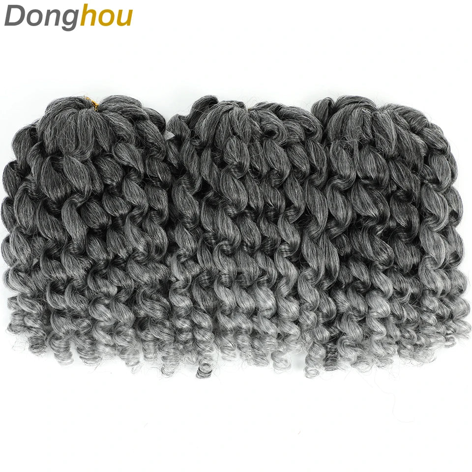 Wand Curl Crochet Braids Hair 8 Inch 1B 30 27 Bug Ringlet Twist Extensions with Jamaican Bounce Crochet Hair Crochet Curly Hair