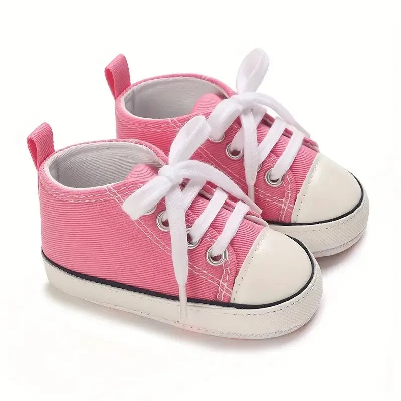 Baby Canvas Classic Sports Shoes Newborn Boys and Girls Printed Star First Walkers Shoes Infant Anti slip Baby Shoes