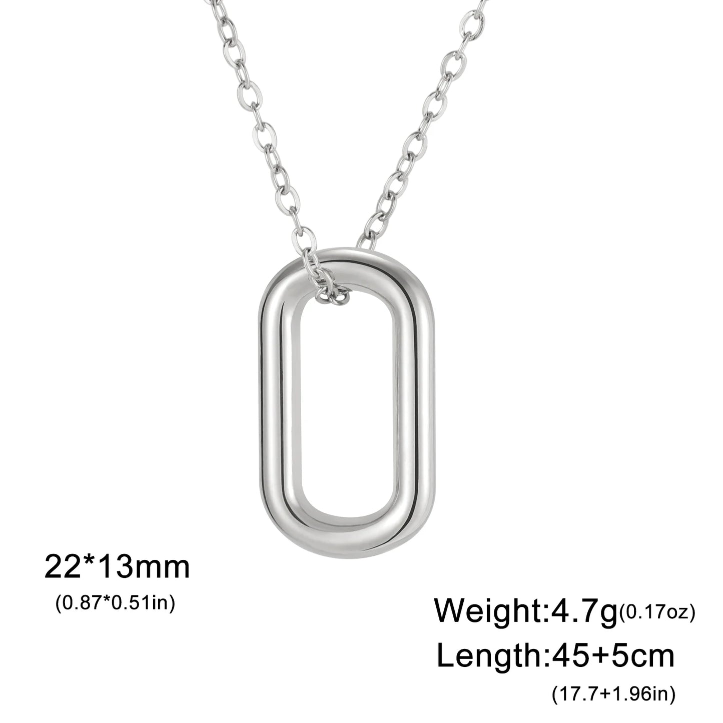 Cazador Geometric Rectangle Round Pendant Women's Necklace Stainless Steel Birthday Valentine Gift 2025 Jewelry Wholesale New