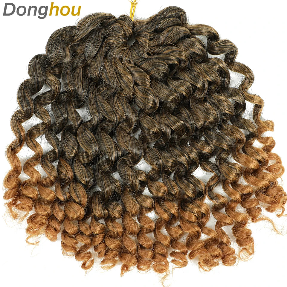 Wand Curl Crochet Braids Hair 8 Inch 1B 30 27 Bug Ringlet Twist Extensions with Jamaican Bounce Crochet Hair Crochet Curly Hair