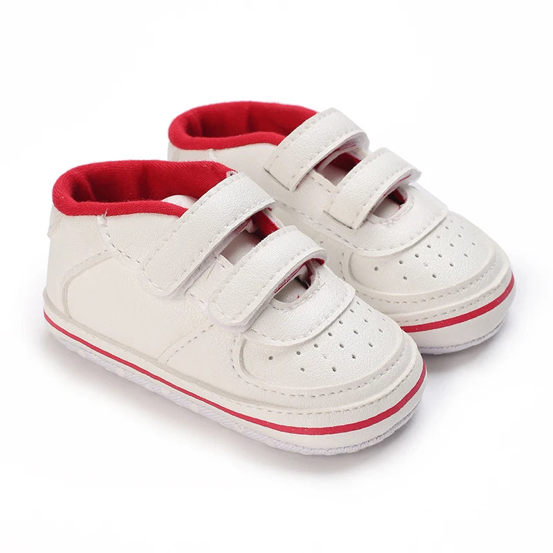 White Fashion Baby Shoes Casual Shoes For Boys And Girls Soft Bottom Baptism Shoes Sneakers For Freshmen Comfort First WalkShoes