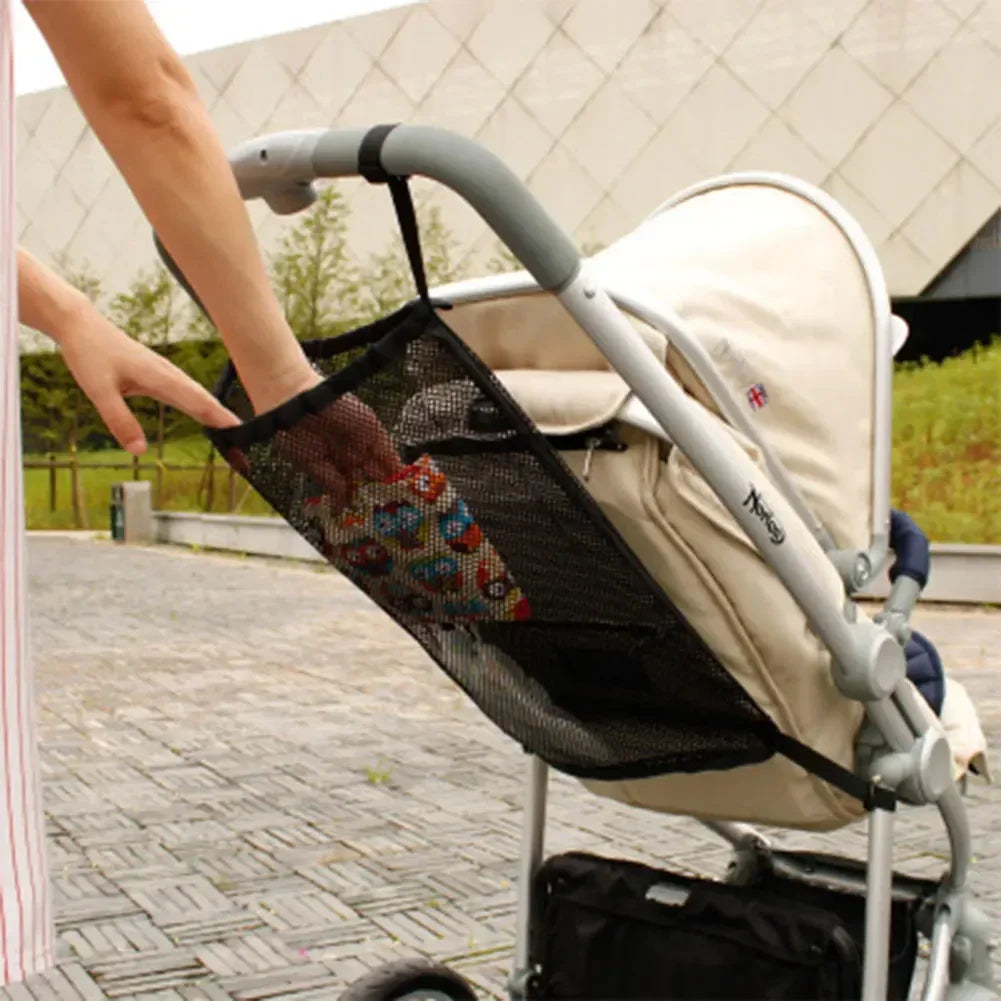 Portable Large Capacity Pram Storage Pocket Baby Stroller Hanging Net Bags Infant Products Organizer Bag Stroller Accessories