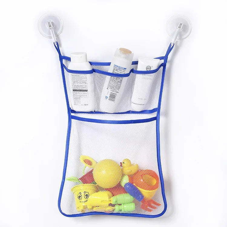 Baby Bath Toy Mesh Bag Bath Bathtub Doll Organizer Suction Bathroom Toy Stuff Net Baby Kids Bathtub Toy Bath Game Bag Kids