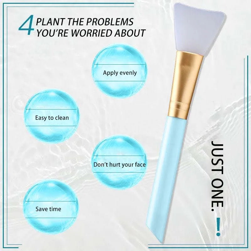 Silicone Facial Mask Brush Face Skin Care Tool Soft-headed DIY Mud Film Adjusting Brush Inclined Tail Apply Face Beauty Tools