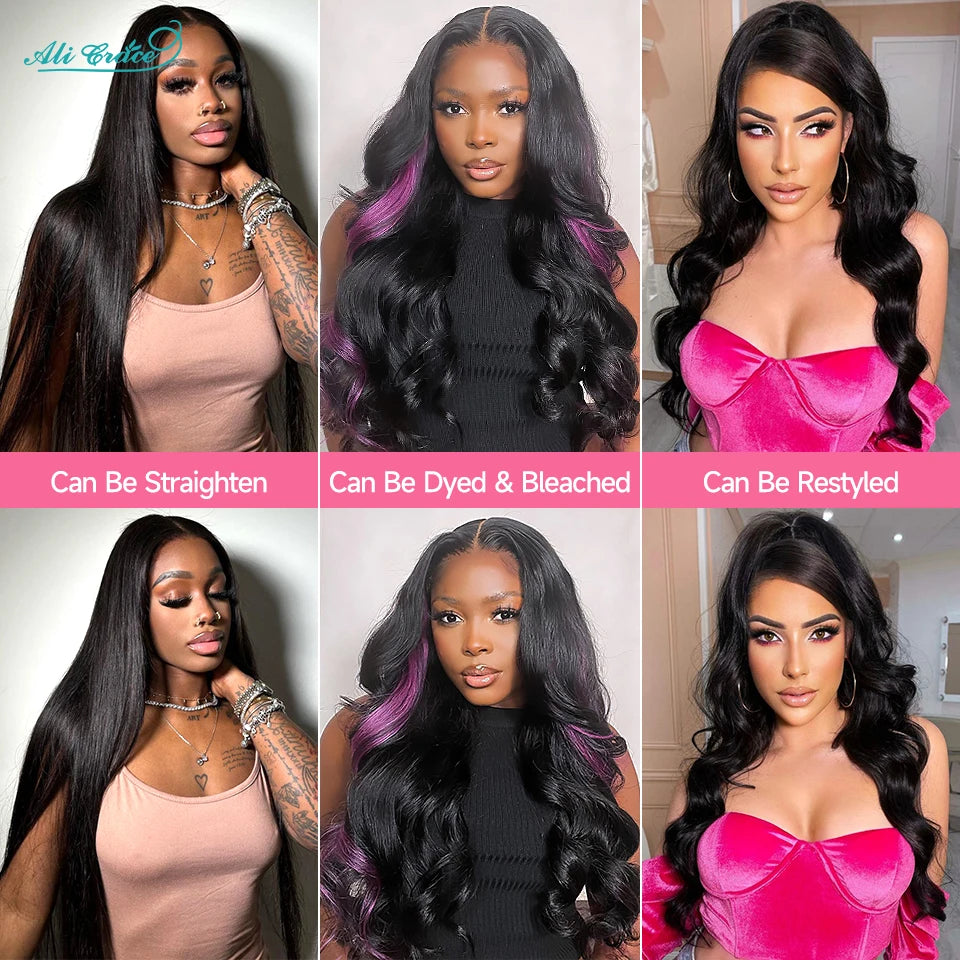 Ali Grace Hair Body Wave Bundles Human Hair 1/3/4 Pcs 100% Remy Human Hair Bundle Brazilian Hair 30inch Body Wave Hair Extension