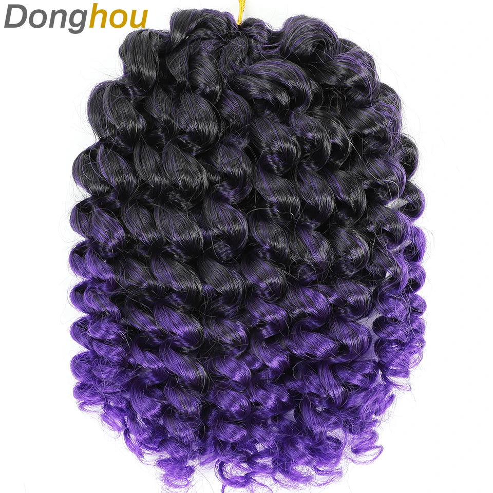 Wand Curl Crochet Braids Hair 8 Inch 1B 30 27 Bug Ringlet Twist Extensions with Jamaican Bounce Crochet Hair Crochet Curly Hair