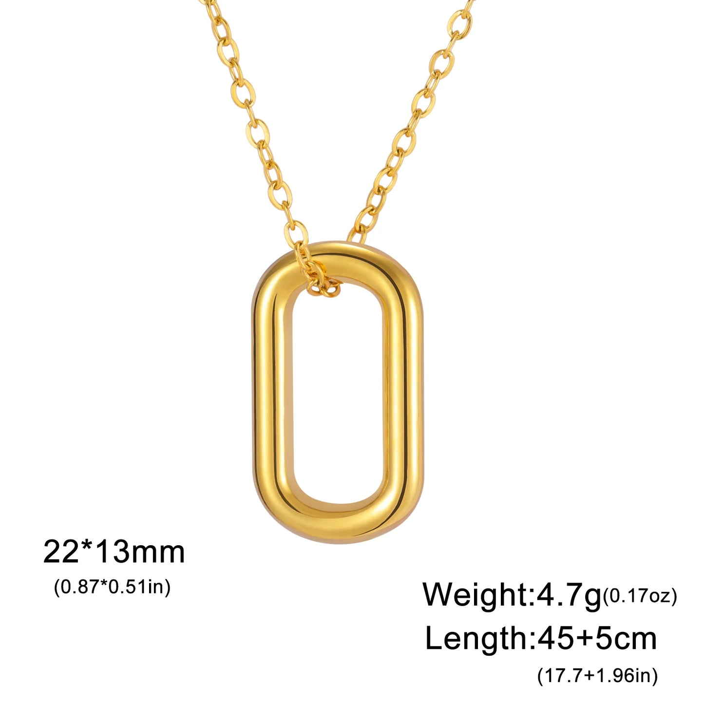 Cazador Geometric Rectangle Round Pendant Women's Necklace Stainless Steel Birthday Valentine Gift 2025 Jewelry Wholesale New