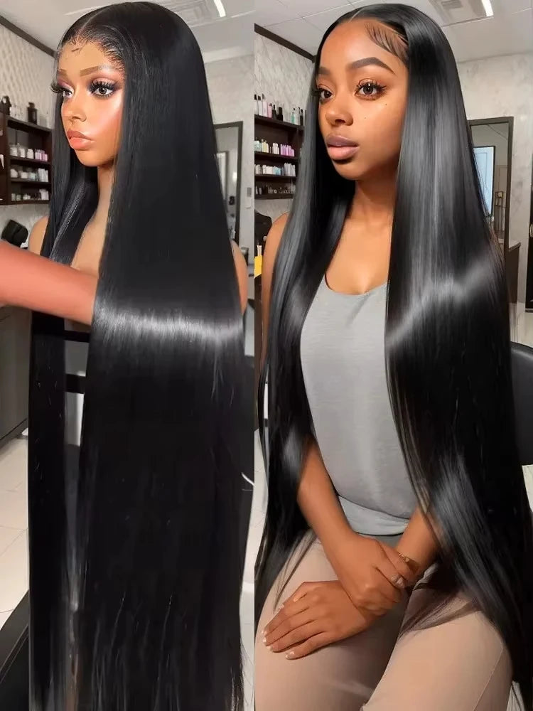 Straight 360 HD Full Lace Frontal Wigs Human Hair 100% Brazilian Transparent Lace Front Human Hair Wig Preplucked For Women