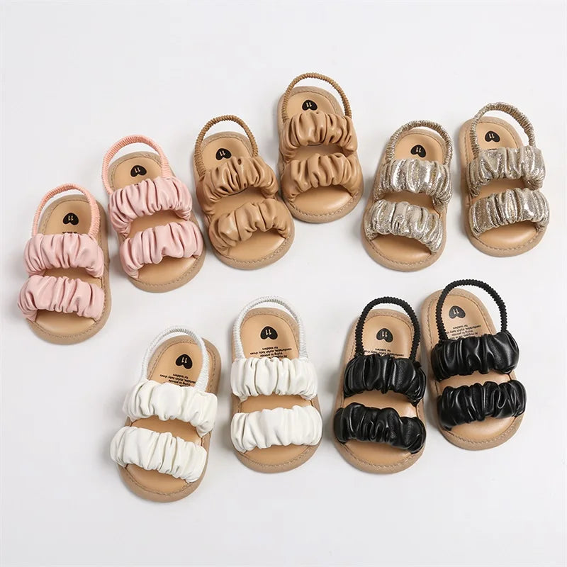 Infant Baby Girls Sandals Cute Anti-Slip Soft Sole Princess Shoes Beach Slipper Toddler First Walkers Shoes