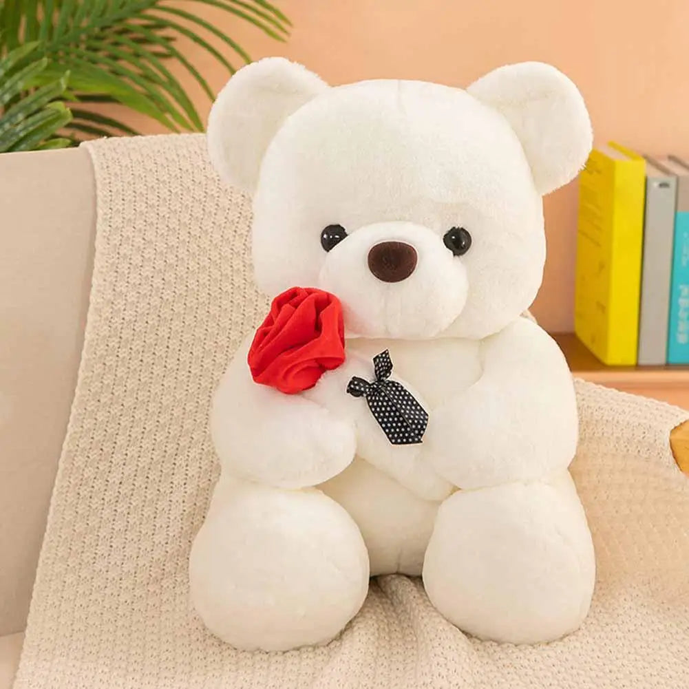 25cm Kawaii Teddy Bear for Valentines Day Gift Teddy Bears Stuffed Animal Rose Bear Doll Valentine's Day Gift for Girlfriend