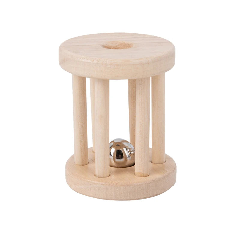 Baby Music Toy Wood Rolling Cage Bell Coloful Rattles & Mobiles Early Developmental Sound Infant & Toddler Musical Toys Boy Girl