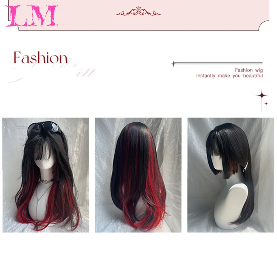 LM Wave Synthetic Wig for Black Women Wear Deep Curly Soft Wig Natural Black Color Replacement Wigs for Daily Party Use