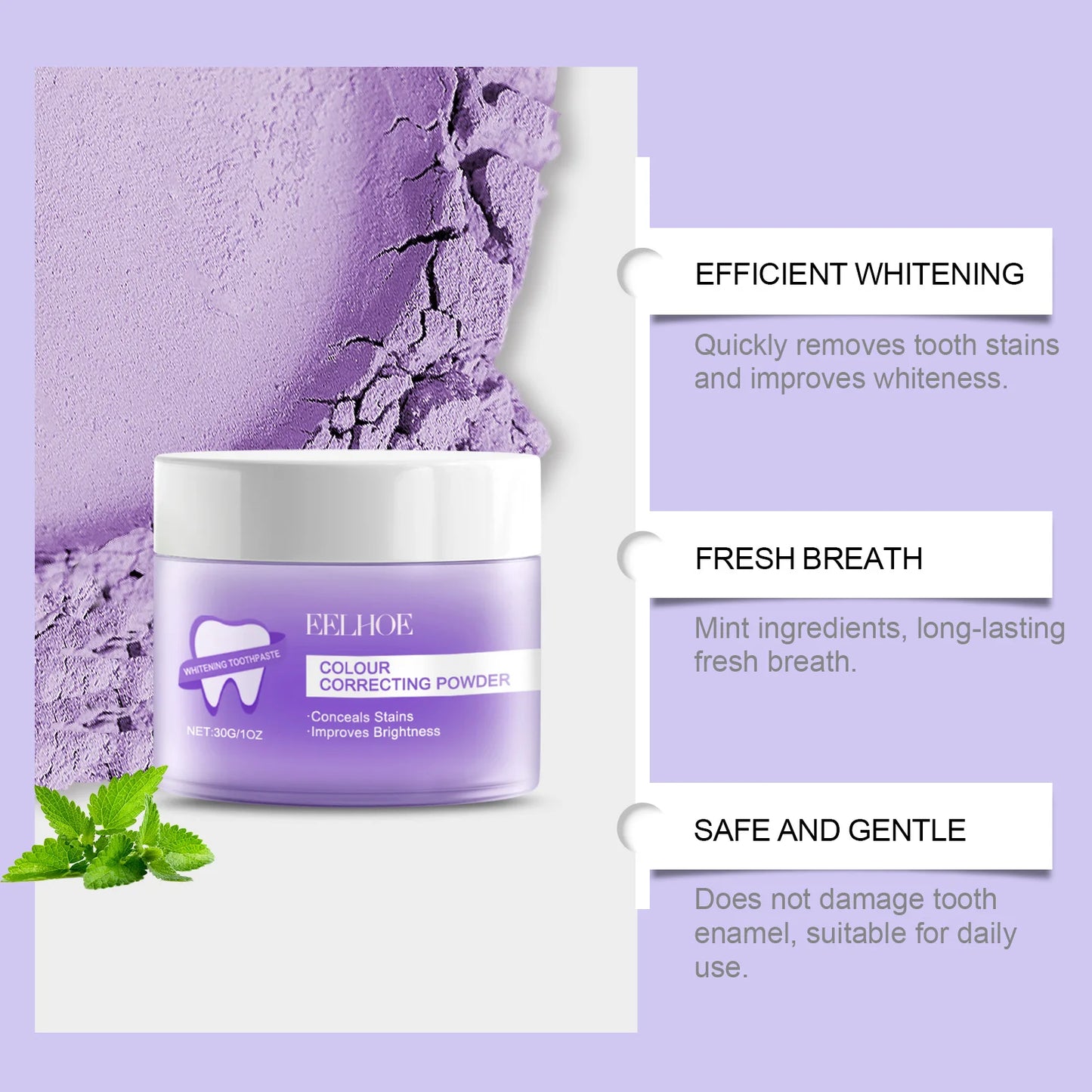 5 Days Teeth Whitening Powder Remove Plaque Stains Dental Calculus Oral Hygiene Cleaning Fresh Bad Breath Tooth Care Products