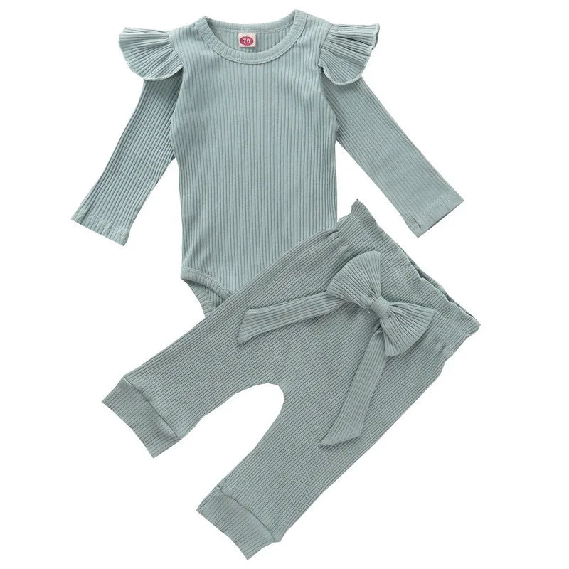 Infant Autumn Baby Girl Clothes Pant Sets Spring Autumn Newborn Children's Top and Bottom Clothes Sets Baby Items Clothing