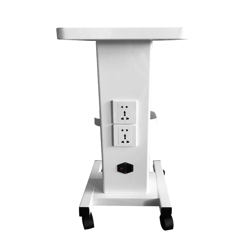 Salon Trolley Cart, Aluminum Mobile Stand Medical Carts for Ultrasonic Cavitation RF Machine Manicure Spa Shelf (w/Socket 110V)