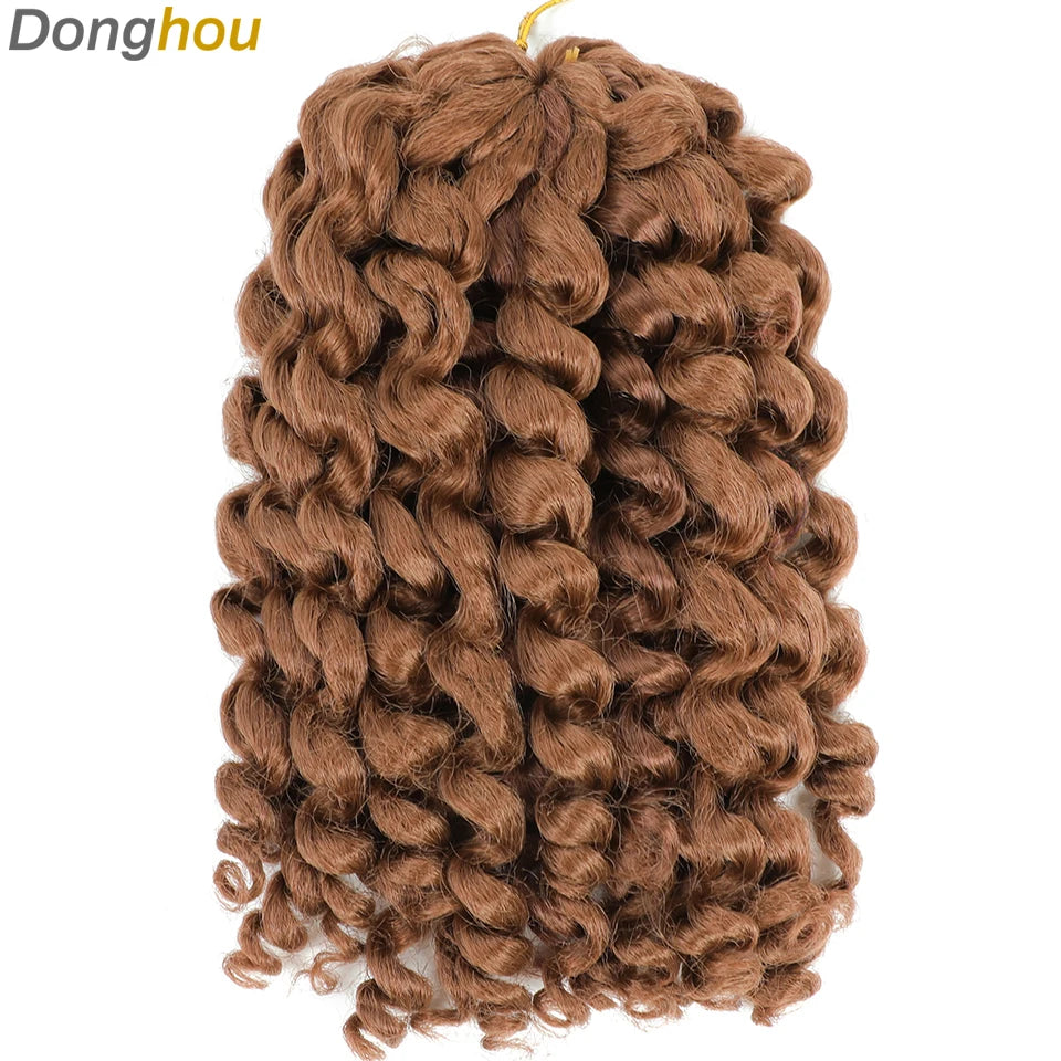 Wand Curl Crochet Braids Hair 8 Inch 1B 30 27 Bug Ringlet Twist Extensions with Jamaican Bounce Crochet Hair Crochet Curly Hair