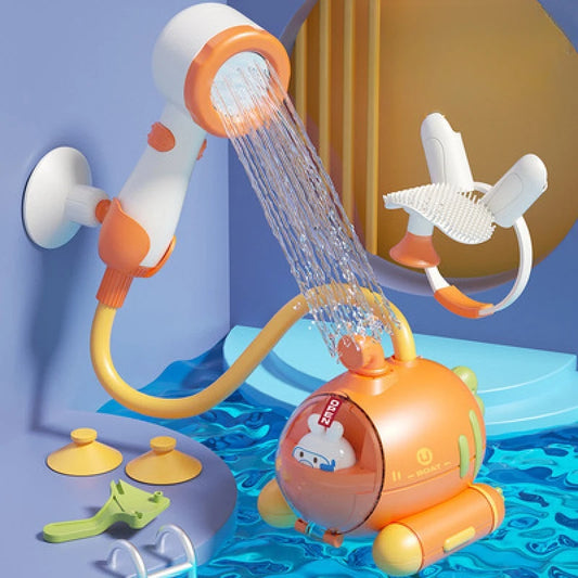 Summer children's bathing water play electric submarine shower electric toy swimming pool baby pool toy